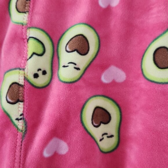 WEEKEND EDITION | Avocado velour pajama pants novelty print pink sz XL - Picture 3 of 3
